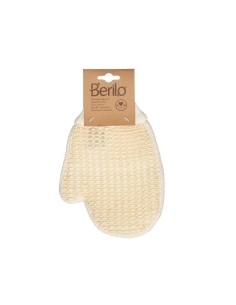 Exfoliating Mitt Berilo B7083-12 White Beige (12 Units) 2