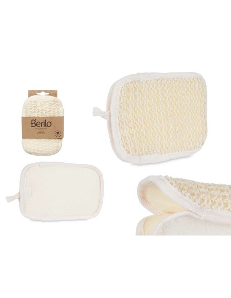 Exfoliating Mitt Berilo B7083-5 White Beige (12 Units)