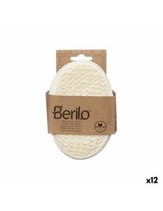 Body Sponge Berilo B7083-8 White Beige 11 x 15 x 5 cm (12 Units)