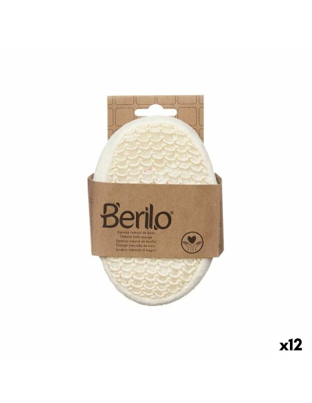 Body Sponge Berilo B7083-8 White Beige 11 x 15 x 5 cm (12 Units)