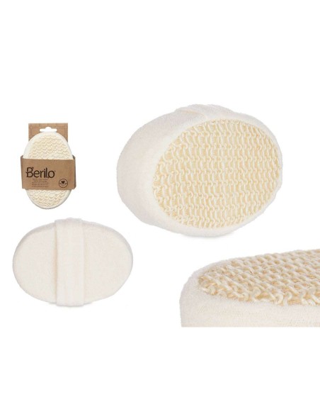 Body Sponge Berilo B7083-8 White Beige 11 x 15 x 5 cm (12 Units)
