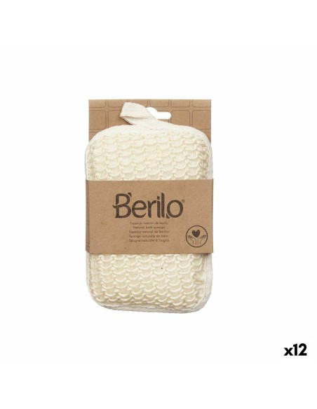 Body Sponge Berilo B7083-6 White Beige 11 x 16,5 x 3 cm (12 Units)