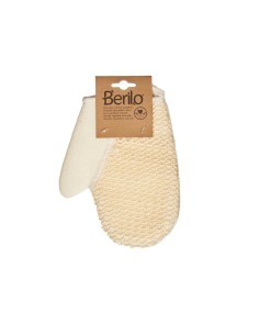 Exfoliating Mitt Berilo B7083-10 White Beige (12 Units) 2