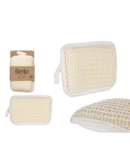 Body Sponge Berilo B7083-6 White Beige 11 x 16,5 x 3 cm (12 Units)
