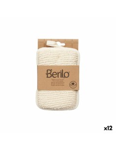 Body Sponge Berilo B7081-6 White Beige 11 x 16,5 x 2 cm (12 Units)