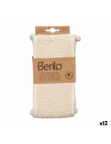 Massage Sponge Berilo B7081-16 White Beige (12 Units)