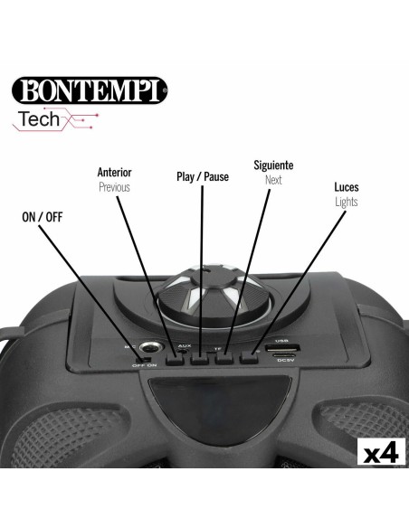 Speaker with Karaoke Microphone Bontempi 4 Units