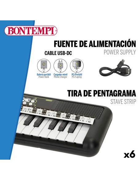 37-Key Keyboard Bontempi 42 x 4 x 15 cm (6 Units)
