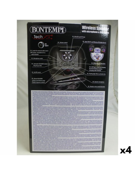 Speaker with Karaoke Microphone Bontempi 4 Units