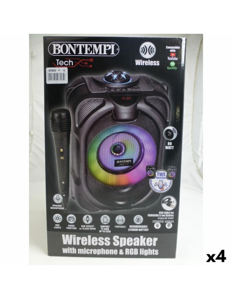 Speaker with Karaoke Microphone Bontempi 4 Units