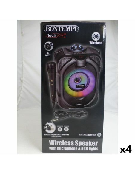 Speaker with Karaoke Microphone Bontempi 4 Units