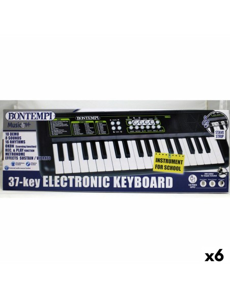 37-Key Keyboard Bontempi 42 x 4 x 15 cm (6 Units)
