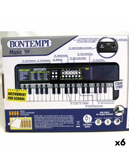 37-Key Keyboard Bontempi 42 x 4 x 15 cm (6 Units)