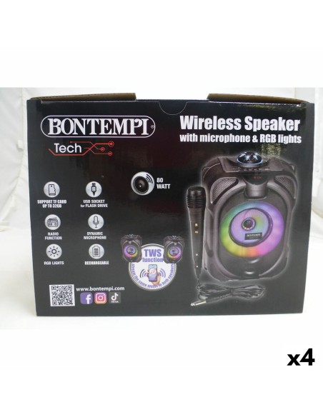 Speaker with Karaoke Microphone Bontempi 4 Units