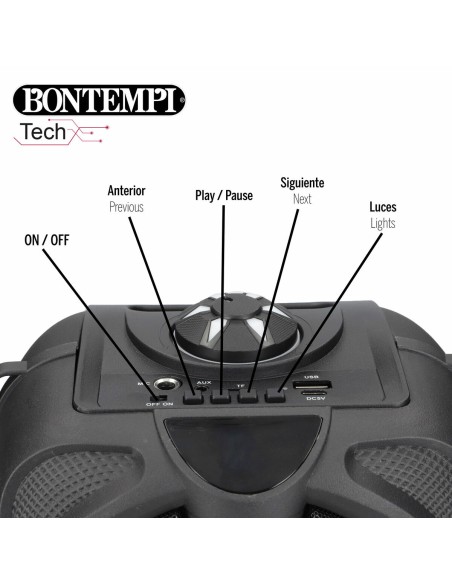 Speaker with Karaoke Microphone Bontempi 4 Units
