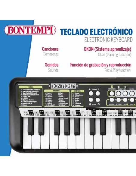 37-Key Keyboard Bontempi 42 x 4 x 15 cm (6 Units)