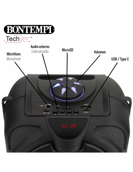 Speaker with Karaoke Microphone Bontempi 4 Units