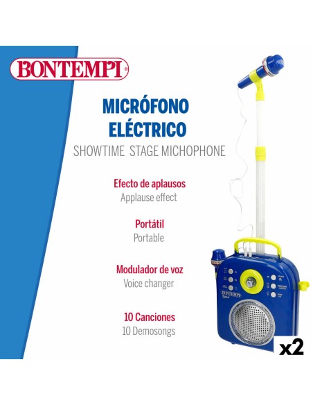 Speaker with Karaoke Microphone Bontempi 2 Units