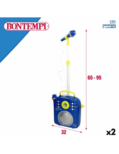 Speaker with Karaoke Microphone Bontempi 2 Units