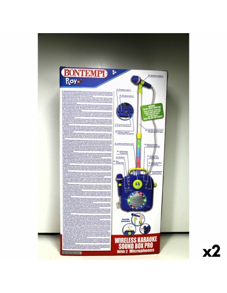 Speaker with Karaoke Microphone Bontempi 2 Units