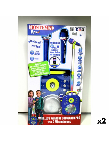 Speaker with Karaoke Microphone Bontempi 2 Units