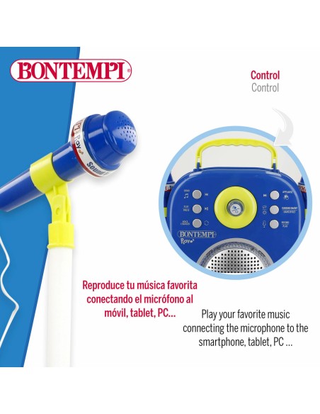 Speaker with Karaoke Microphone Bontempi 2 Units