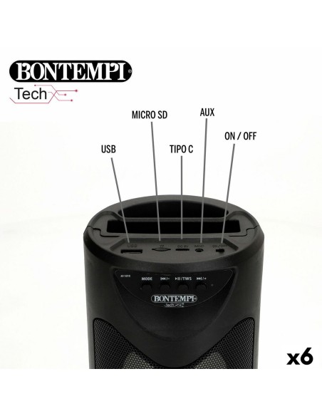 Speaker with Karaoke Microphone Bontempi 6 Units