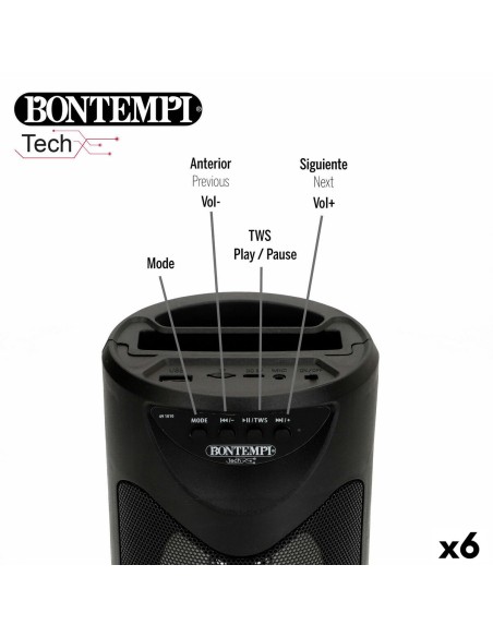 Speaker with Karaoke Microphone Bontempi 6 Units