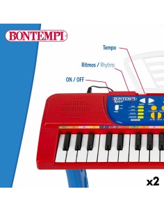 37-Key Keyboard Bontempi 43 x 56 x 23 cm (2 Units) 2
