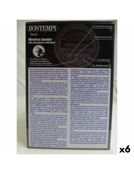 Speaker with Karaoke Microphone Bontempi 6 Units