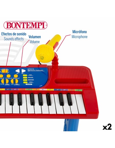 37-Key Keyboard Bontempi 43 x 56 x 23 cm (2 Units)