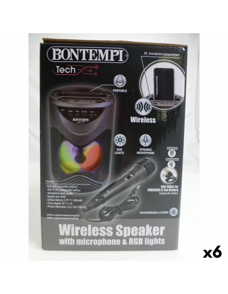 Speaker with Karaoke Microphone Bontempi 6 Units