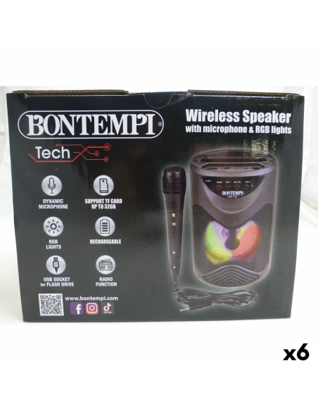 Speaker with Karaoke Microphone Bontempi 6 Units