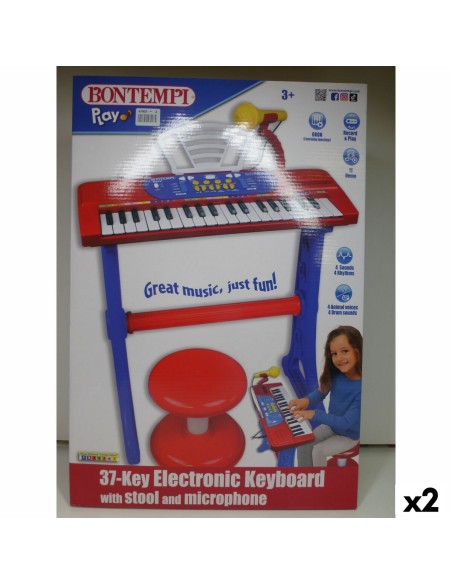 37-Key Keyboard Bontempi 43 x 56 x 23 cm (2 Units)
