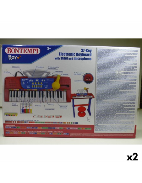 37-Key Keyboard Bontempi 43 x 56 x 23 cm (2 Units)