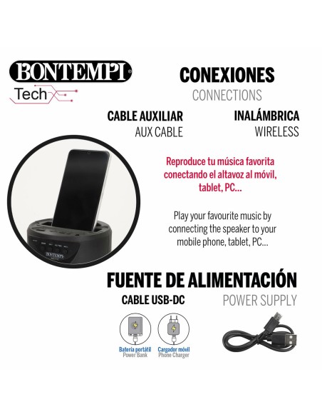 Speaker with Karaoke Microphone Bontempi 6 Units