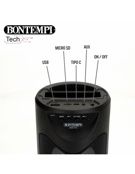 Speaker with Karaoke Microphone Bontempi 6 Units