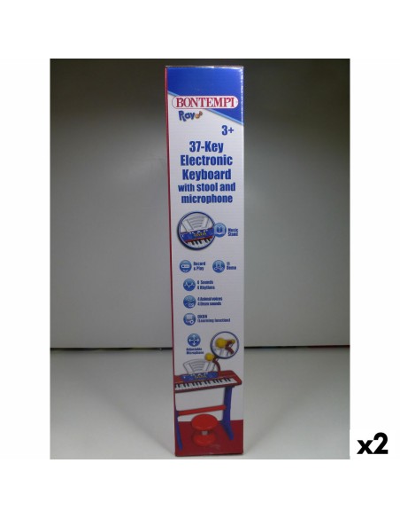 37-Key Keyboard Bontempi 43 x 56 x 23 cm (2 Units)