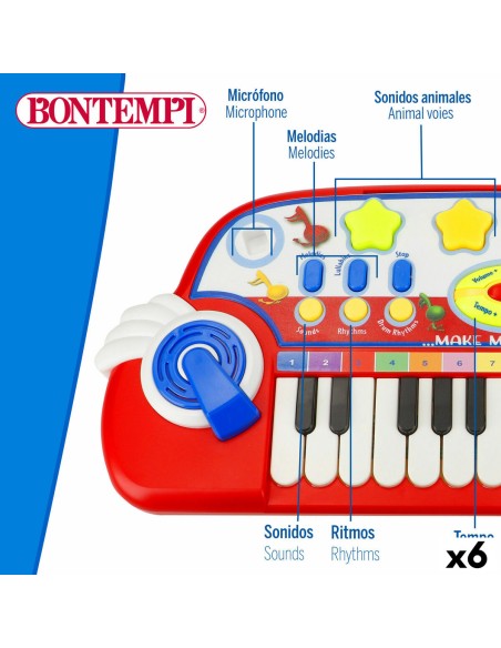 Electric Piano Bontempi 38 x 18 x 17 cm (6 Units)