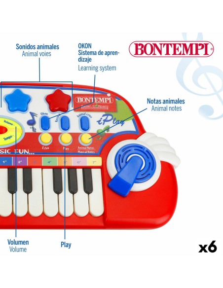 Electric Piano Bontempi 38 x 18 x 17 cm (6 Units)