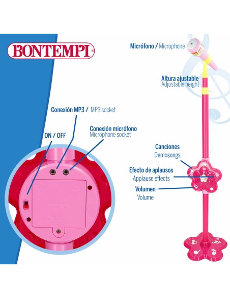 Toy microphone Bontempi 20 x 105 x 20 cm (6 Units)