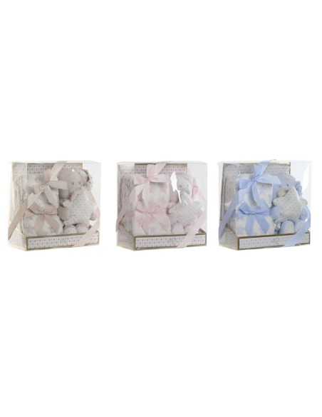 Gift Set for Babies Home ESPRIT Blue Beige Pink Polyester (3 Units)