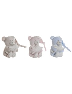 Fluffy toy Home ESPRIT Blue Beige Pink Polyester 20 x 10 x 15 cm (3 Units)