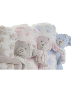 Gift Set for Babies Home ESPRIT Blue Beige Pink Polyester (3 Units) 2