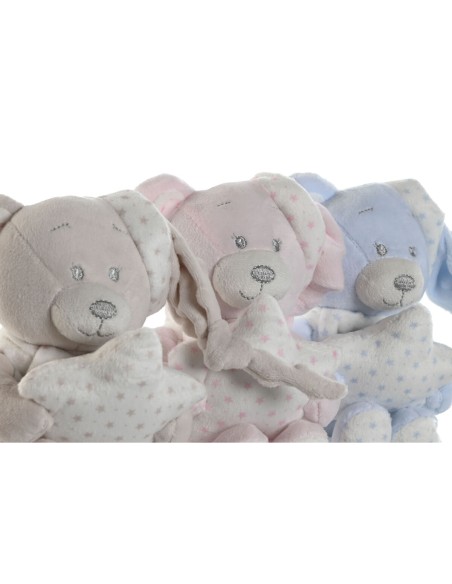 Fluffy toy Home ESPRIT Blue Beige Pink Polyester 20 x 10 x 15 cm (3 Units)