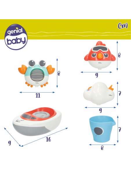 Bath Toy Colorbaby 16 x 6,5 x 9 cm 6 Units