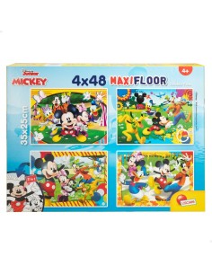 4-Puzzle Set Mickey Mouse 35 x 1,5 x 25 cm 48 Pieces (6 Units) 2