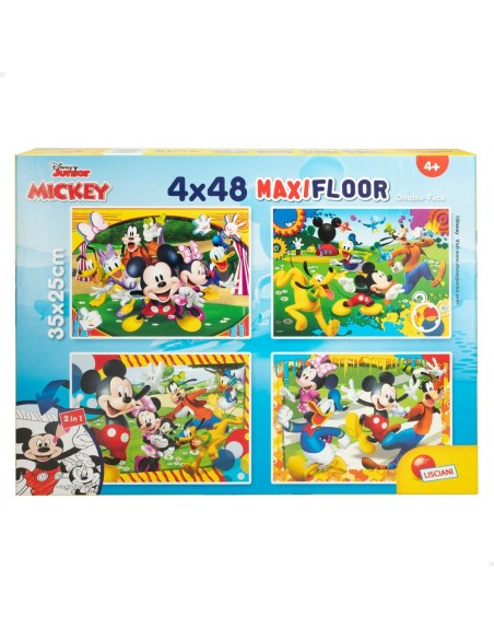4-Puzzle Set Mickey Mouse 35 x 1,5 x 25 cm 48 Pieces (6 Units)