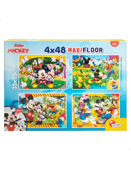 4-Puzzle Set Mickey Mouse 35 x 1,5 x 25 cm 48 Pieces (6 Units)
