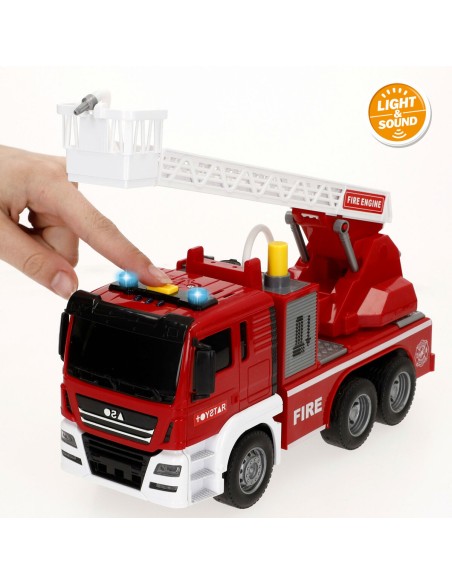 Fire Engine with Light and Sound Speed & Go 26 x 14 x 9 cm (6 Units)